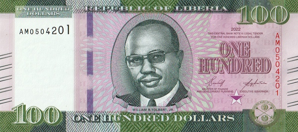 PN41a Liberia - 100 Dollars (2022)